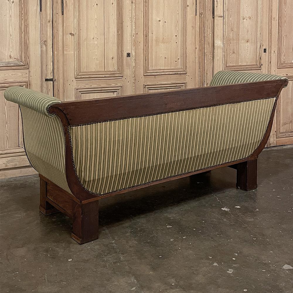 19th Century French Charles X Mahogany Sofa For Sale 14