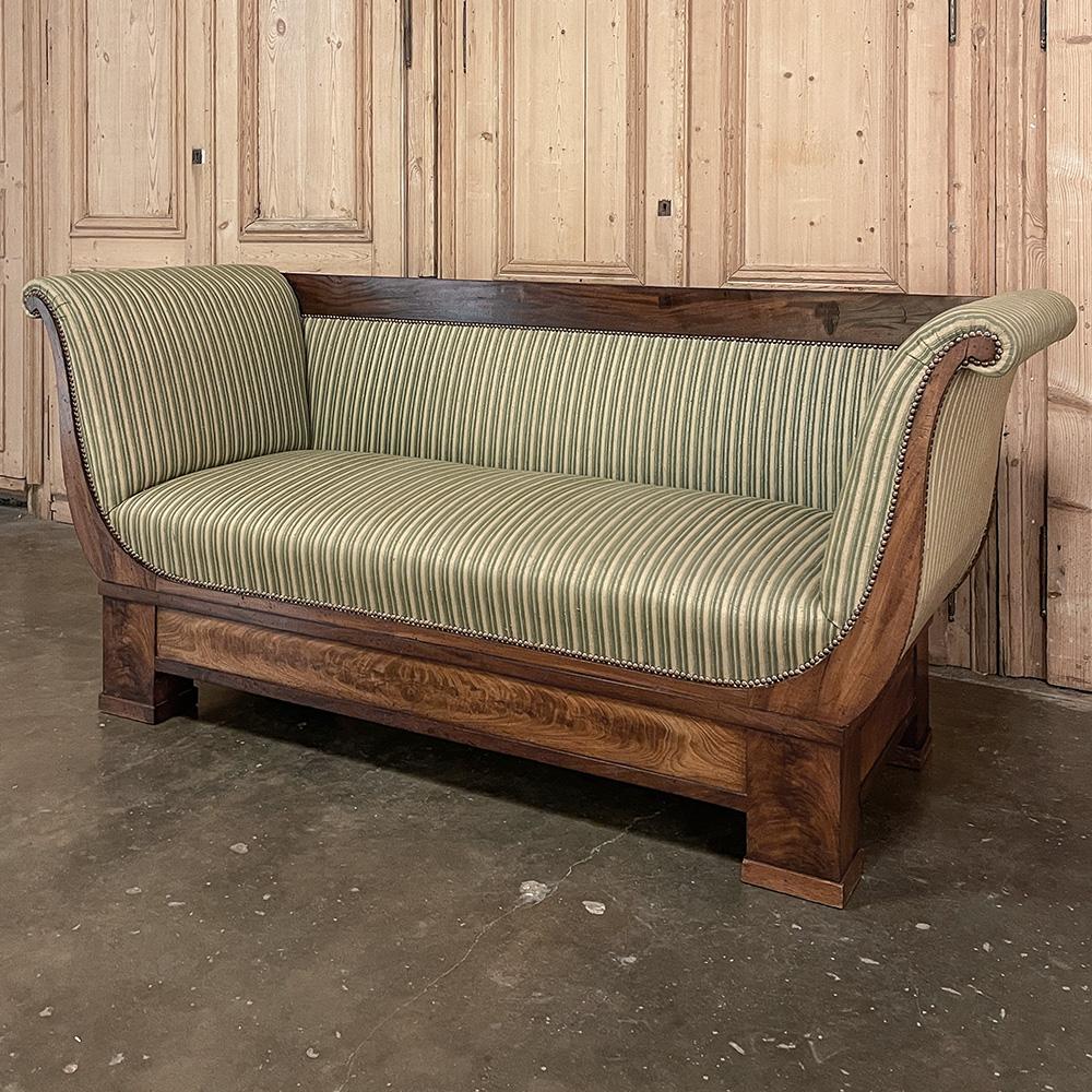 Mid-19th Century 19th Century French Charles X Mahogany Sofa For Sale