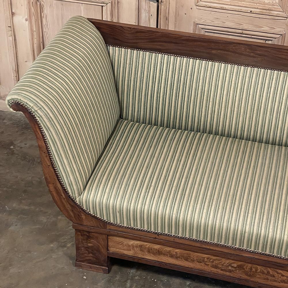 19th Century French Charles X Mahogany Sofa For Sale 2