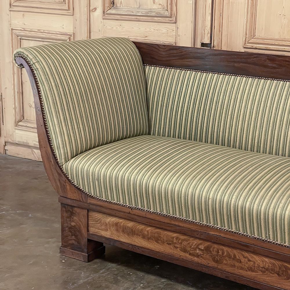 19th Century French Charles X Mahogany Sofa For Sale 4