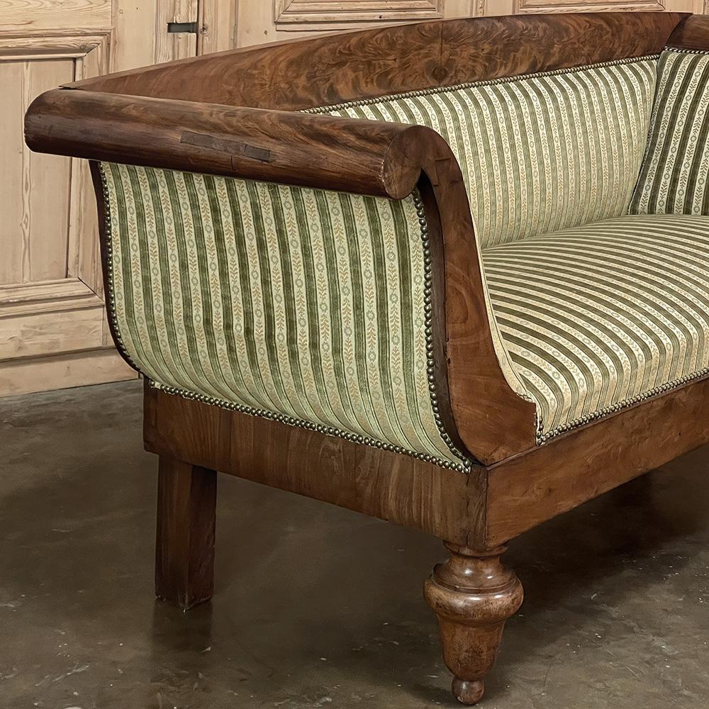 19th Century French Charles X Mahogany Sofa For Sale 2