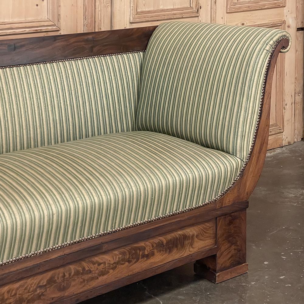 19th Century French Charles X Mahogany Sofa For Sale 5