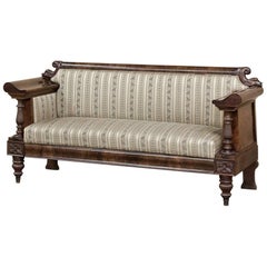 Antique 19th Century French Charles X Period Mahogany Sofa