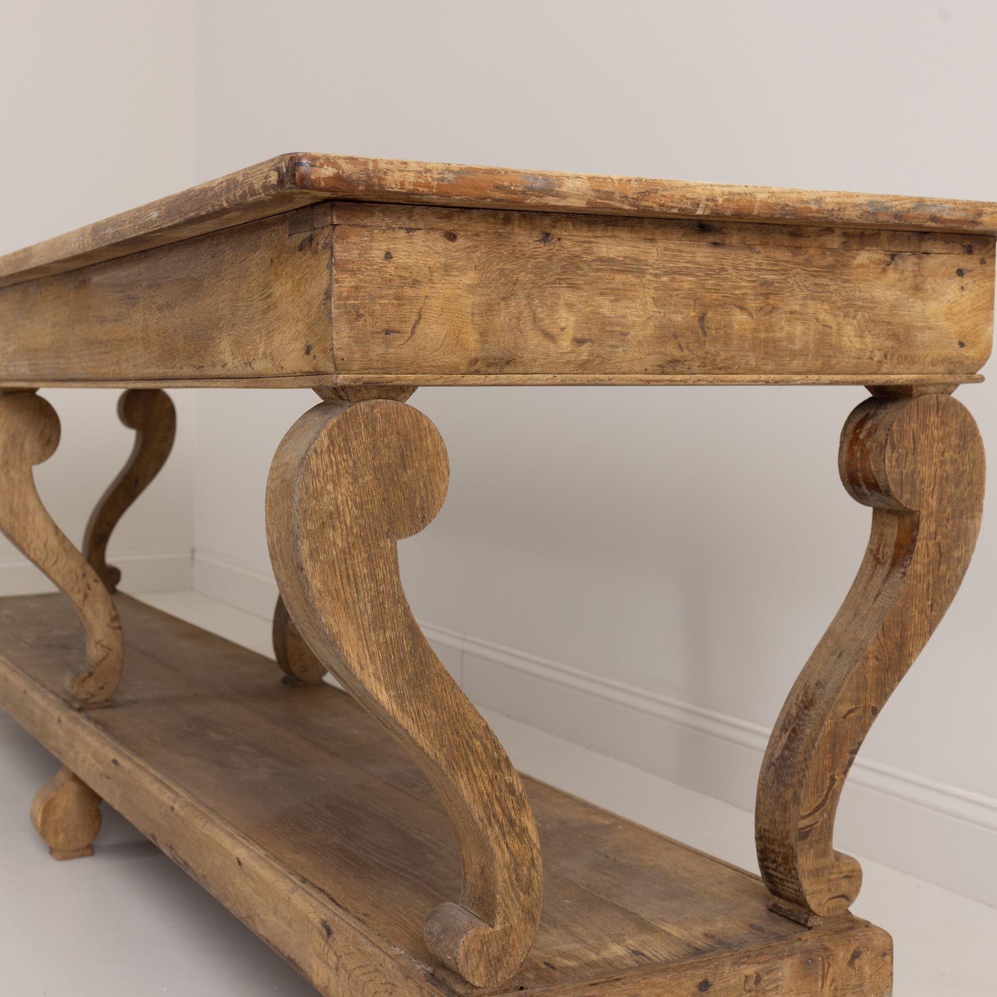 19th Century French Charles X Period Oak Draper's Table in Original Patina 6