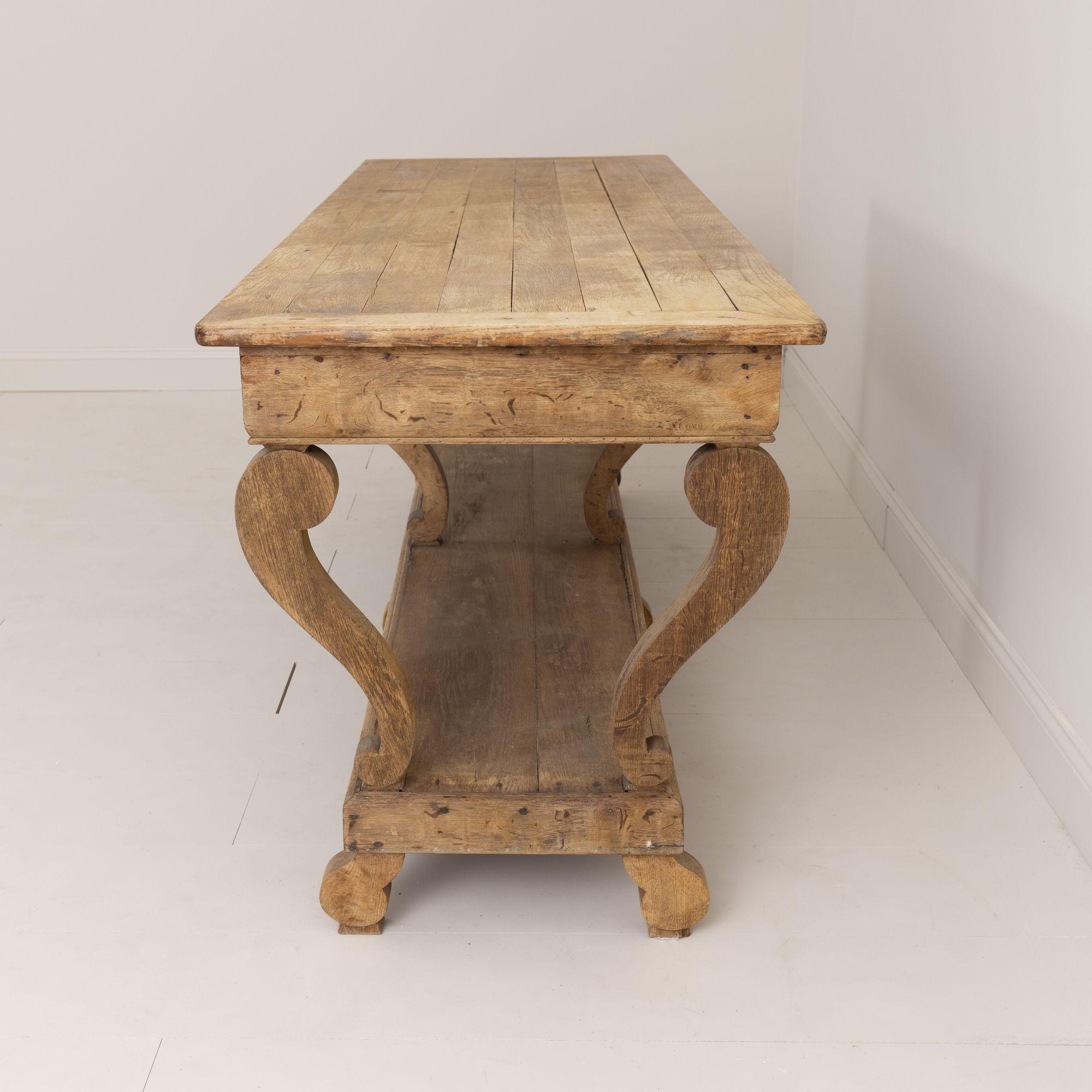 19th Century French Charles X Period Oak Draper's Table in Original Patina 9