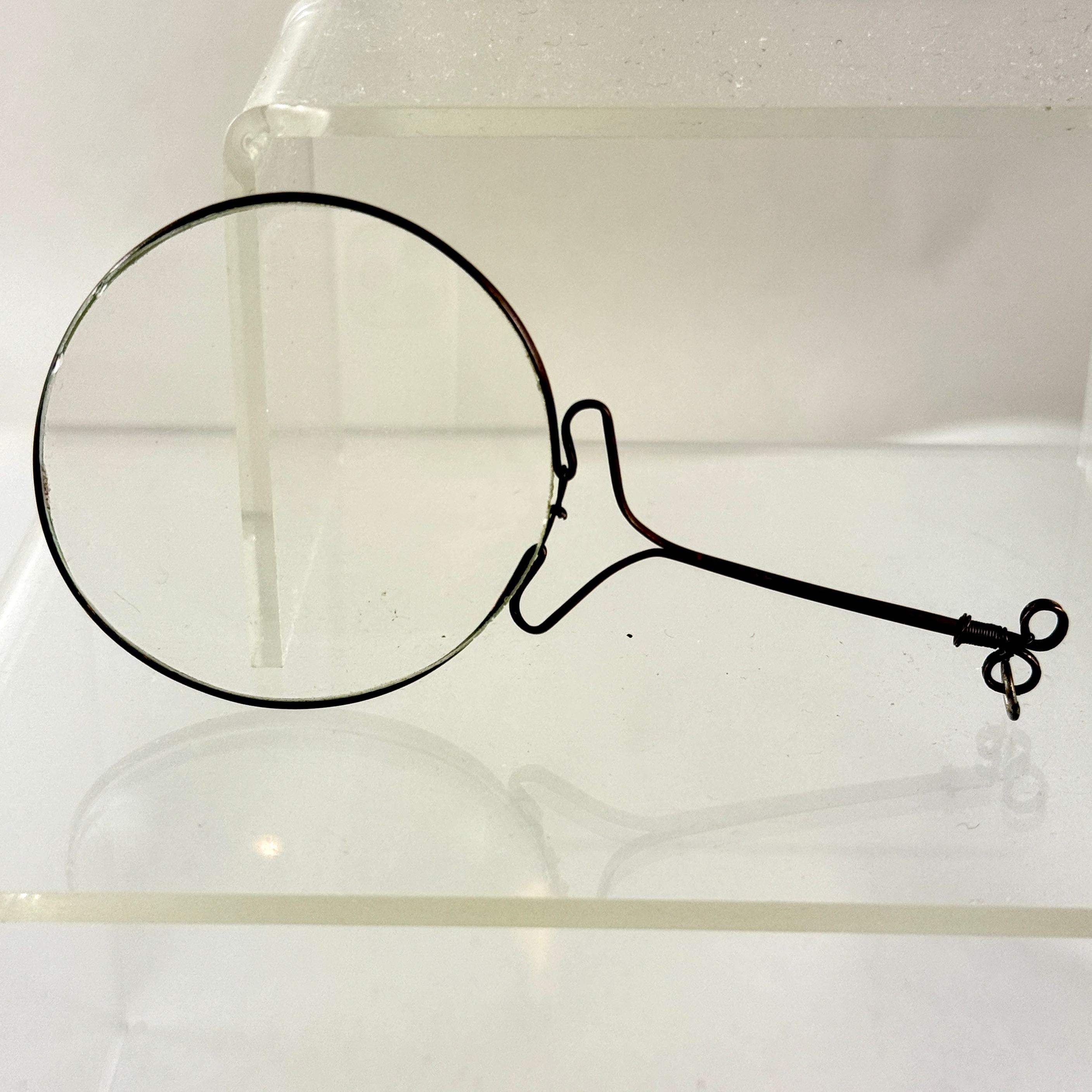 Metalwork 19th Century French Chatelaine Magnifying Glass