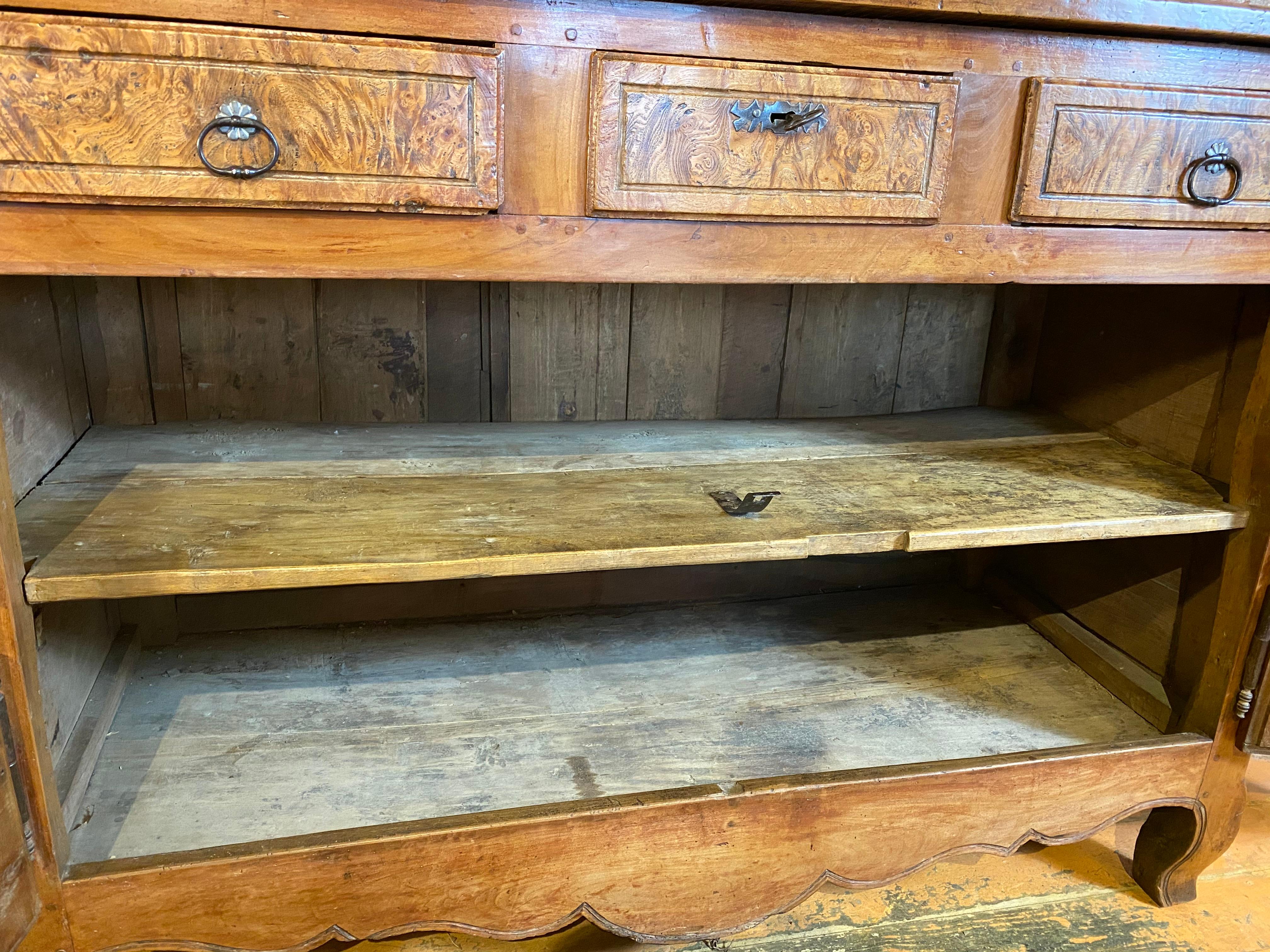 19th Century French Cherry and Elm Buffet 1