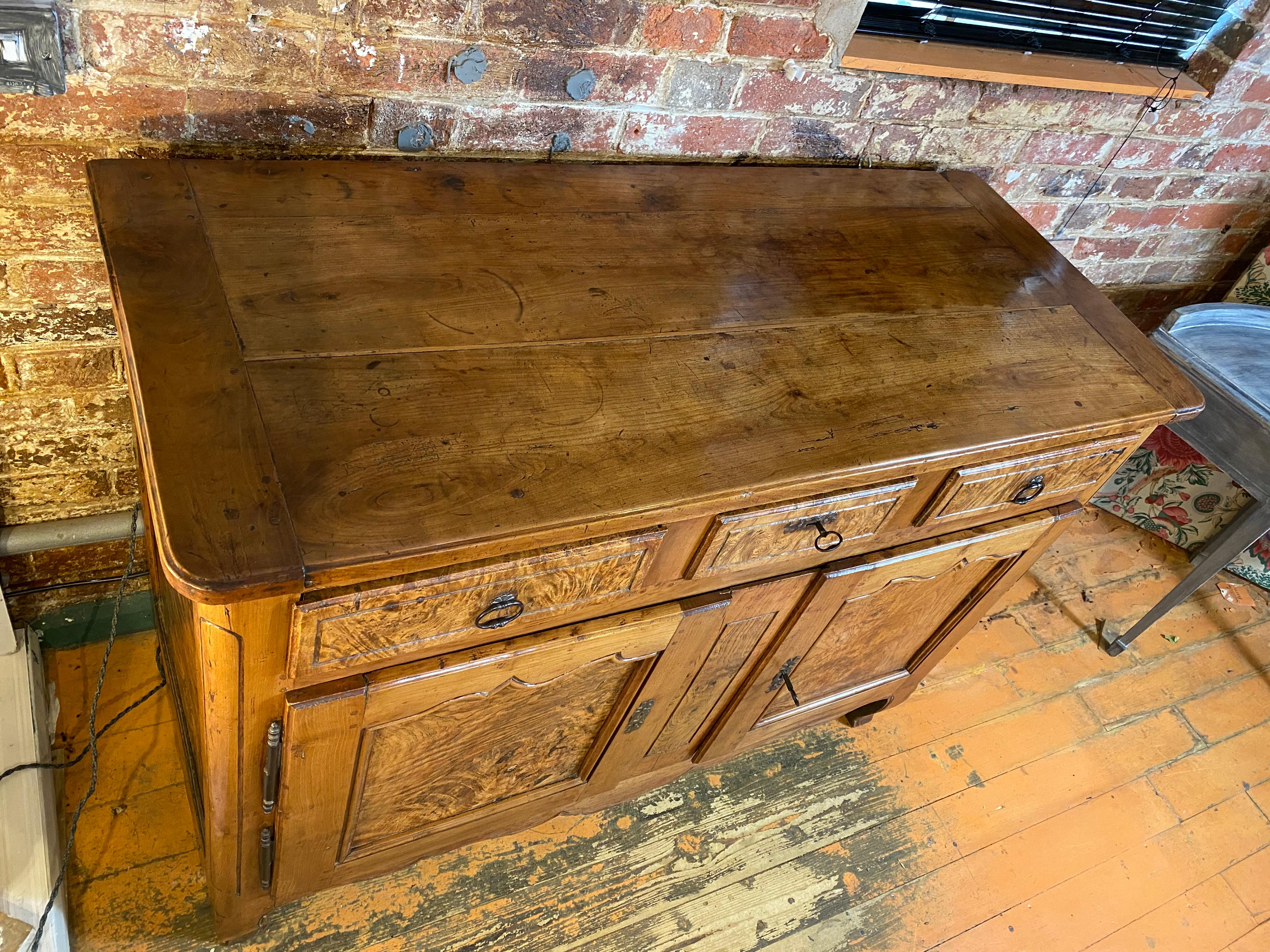 19th Century French Cherry and Elm Buffet 4