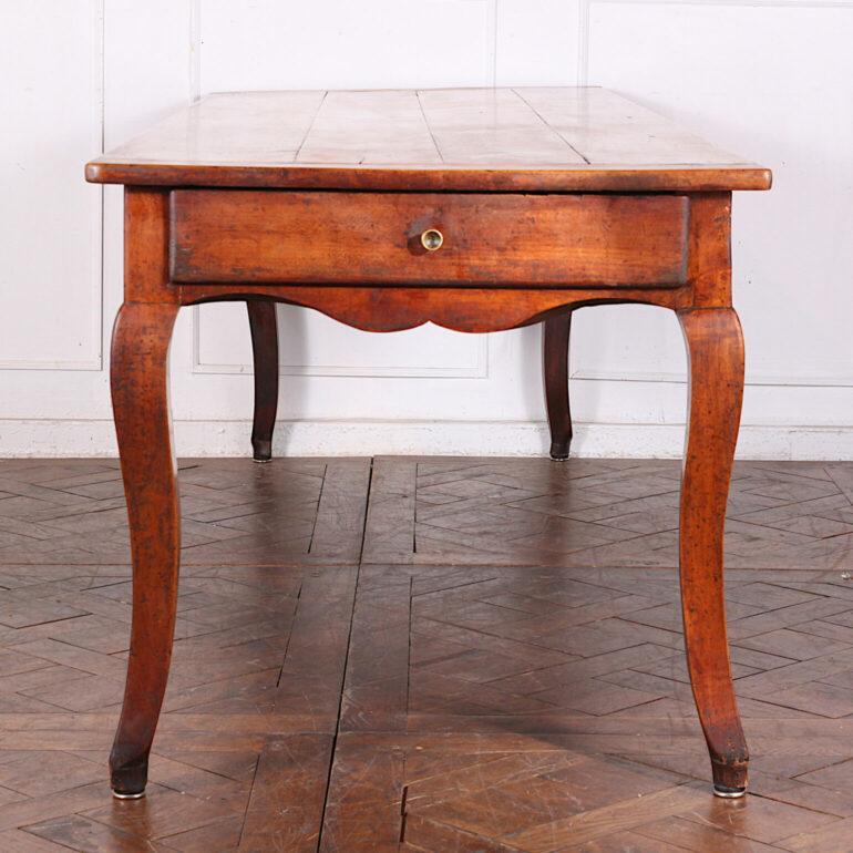 19th Century French Cherry Farm Table Dining Table For Sale 3