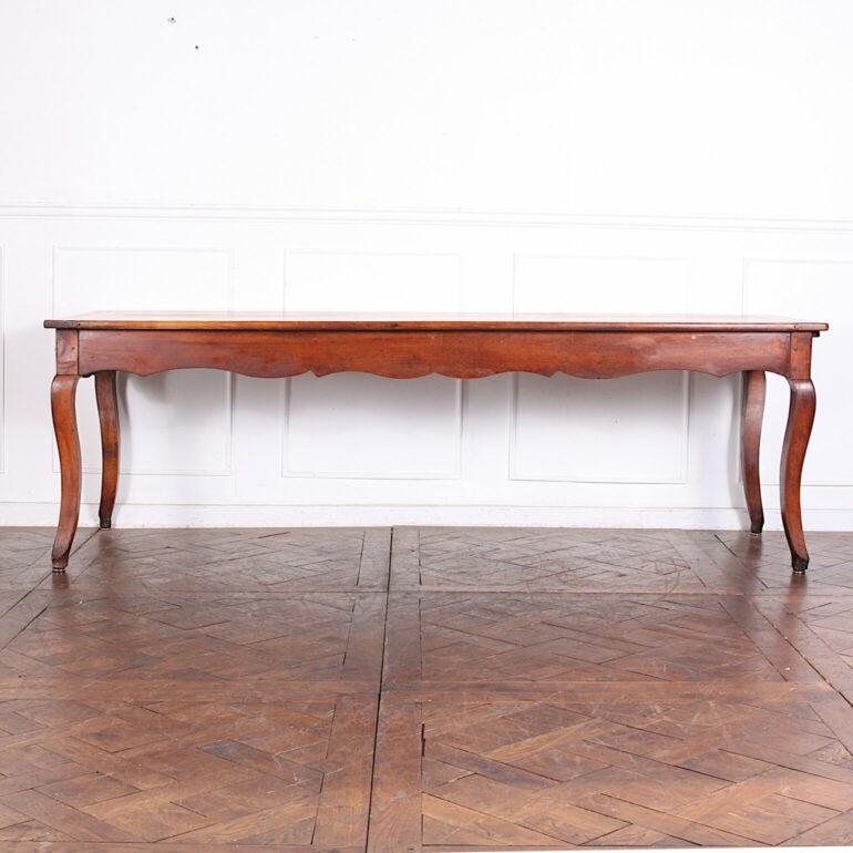 19th Century French Cherry Farm Table Dining Table For Sale 4