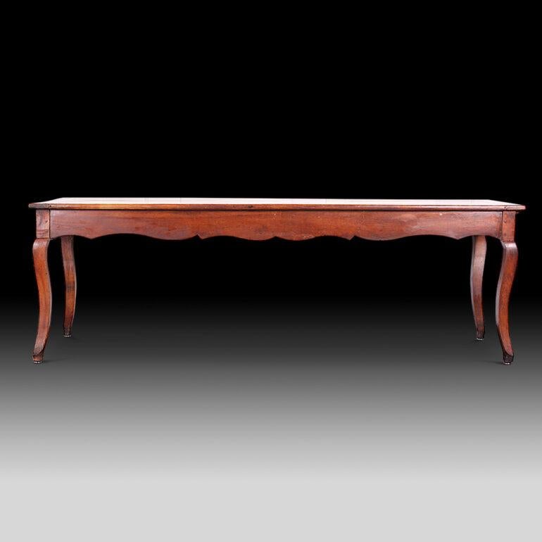 19th Century French Cherry Farm Table Dining Table For Sale 5