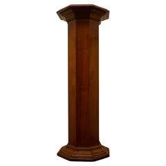 19th Century French Cherry Wood Column Display Pedestal