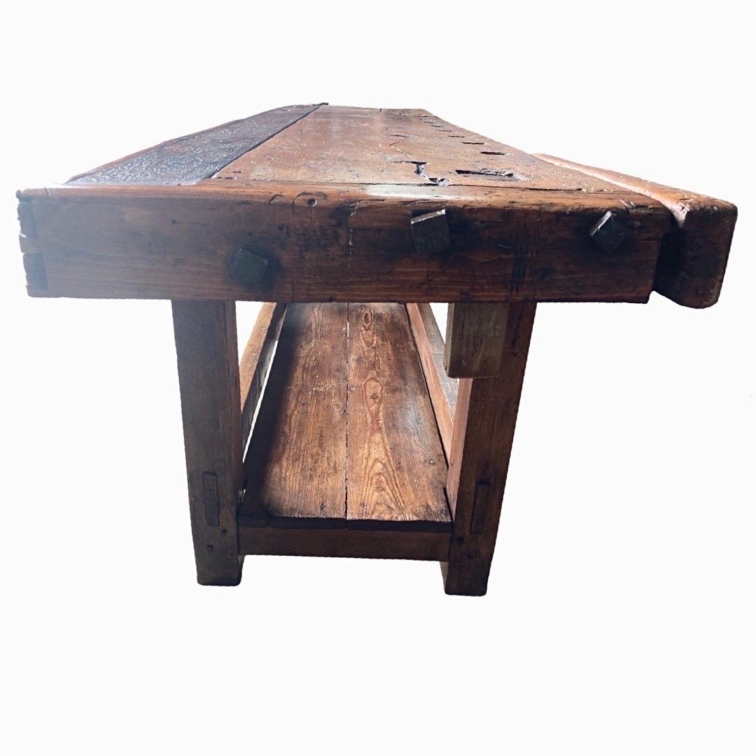 19th Century, French, Cherry Workbench  6