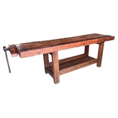 Used 19th Century, French, Cherry Workbench 