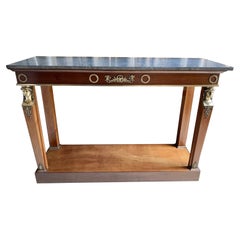 19th Century French Cherrywood Empire Style Coonsola Table