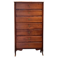 19th Century French Cherrywood Semainier With Bronze Mounts Antique 19th Century French Cherrywood Semainier With Bronze Mounts