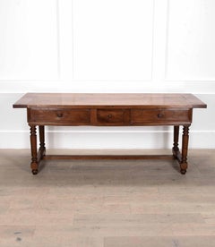19th Century French Cherrywood Serving Table