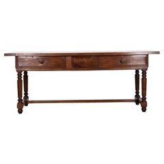 19th Century French Cherrywood Serving Table