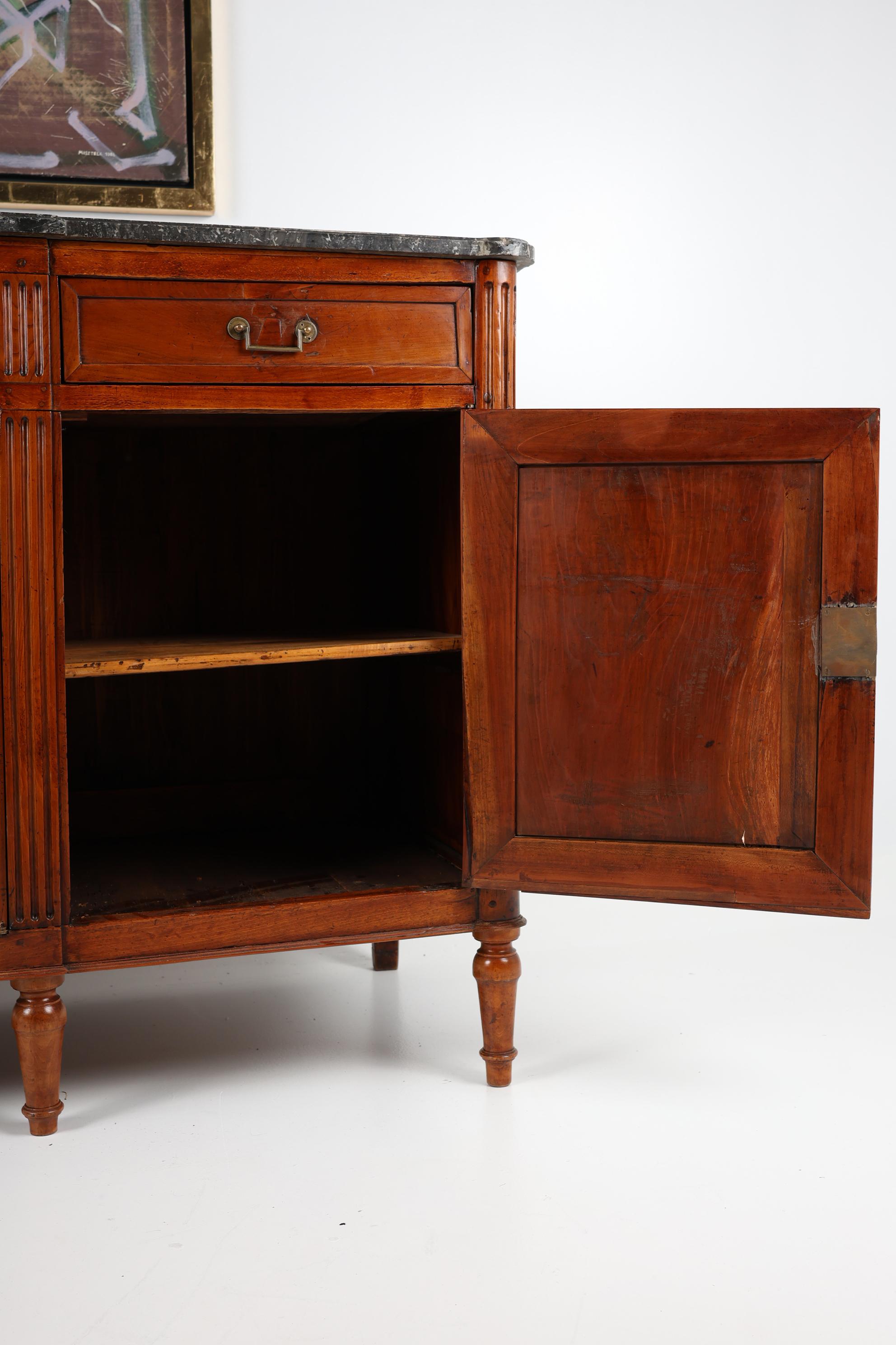 19th Century French Cherrywood Sideboard with Marble on top 10