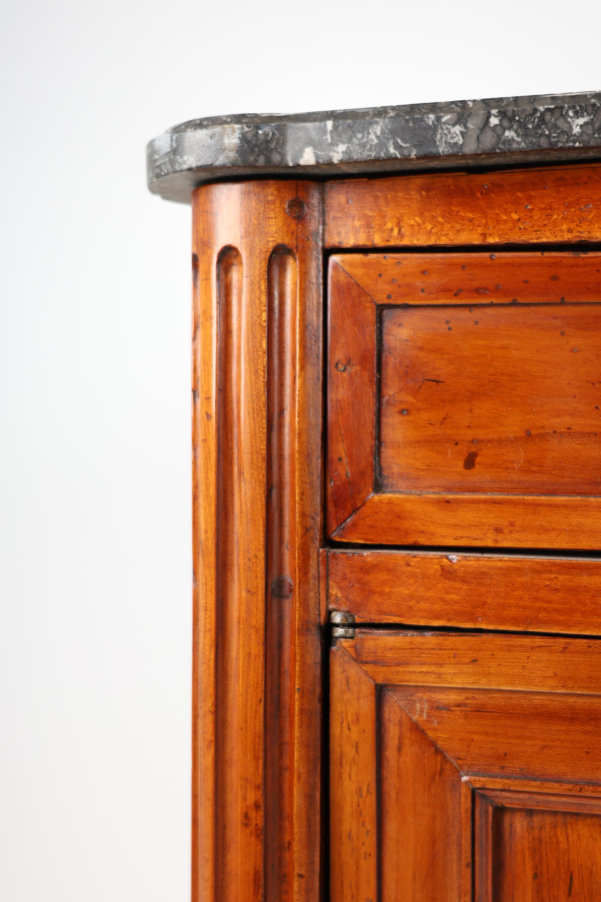 19th Century French Cherrywood Sideboard with Marble on top 11