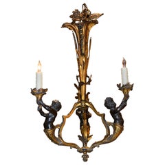 19th Century French Cherub Form Chandelier