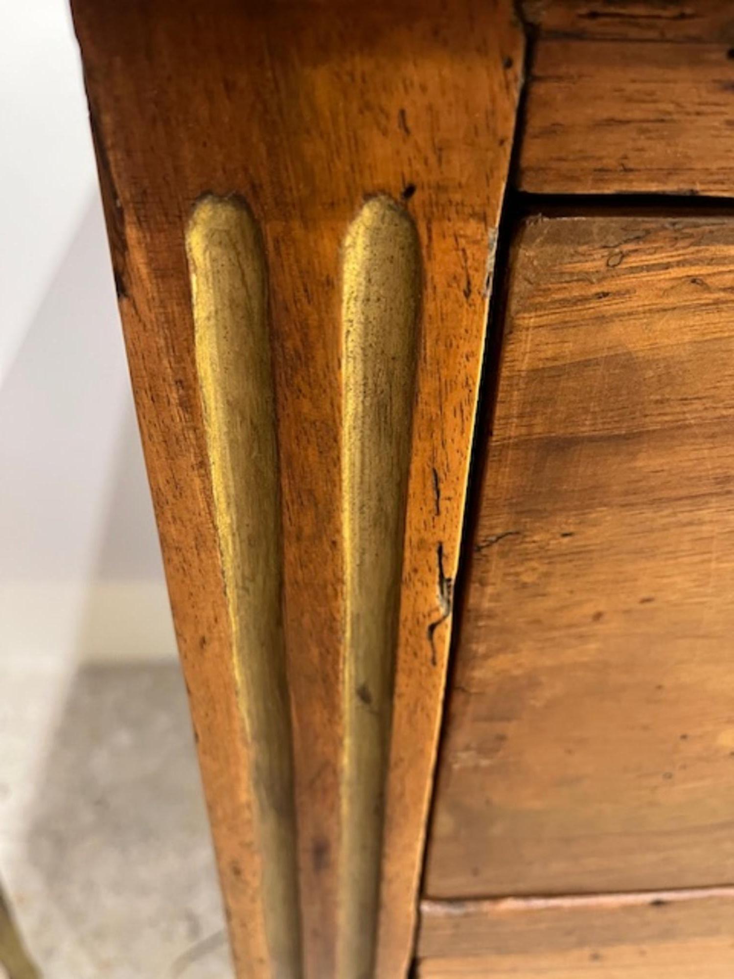 Louis XVI 19th Century French Chest of Drawers Commode Directoire Walnut Wood For Sale