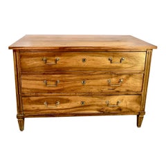 19th Century French Chest of Drawers Commode Directoire Walnut Wood