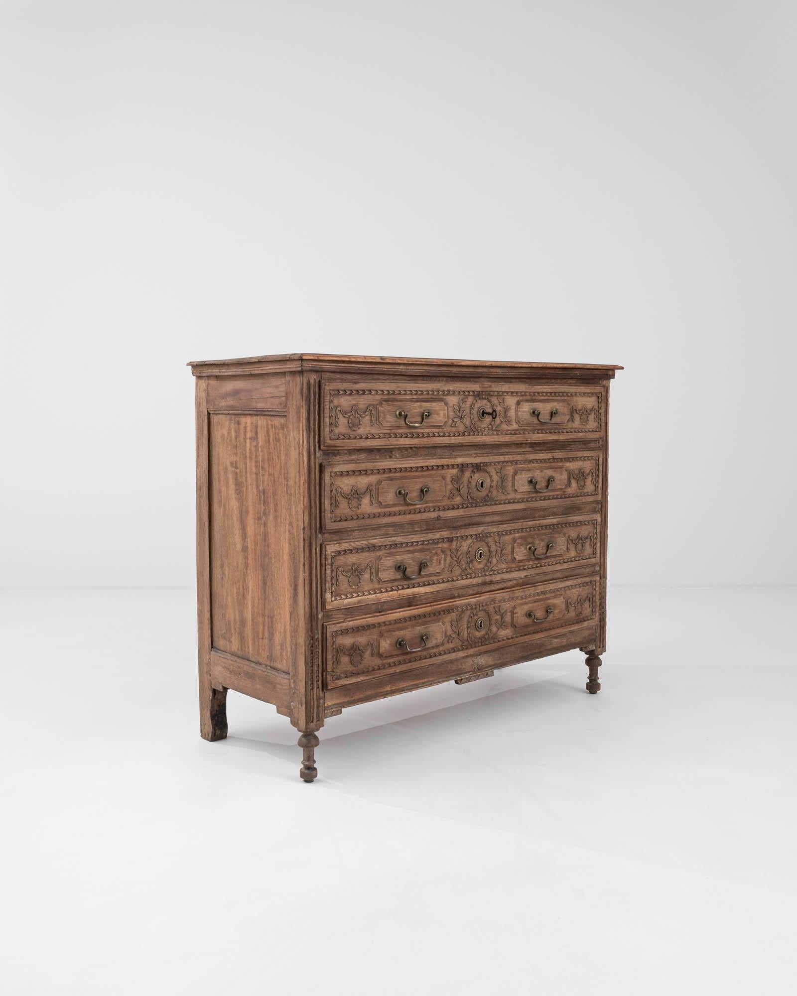 Oak 19th Century French Chest of Drawers 