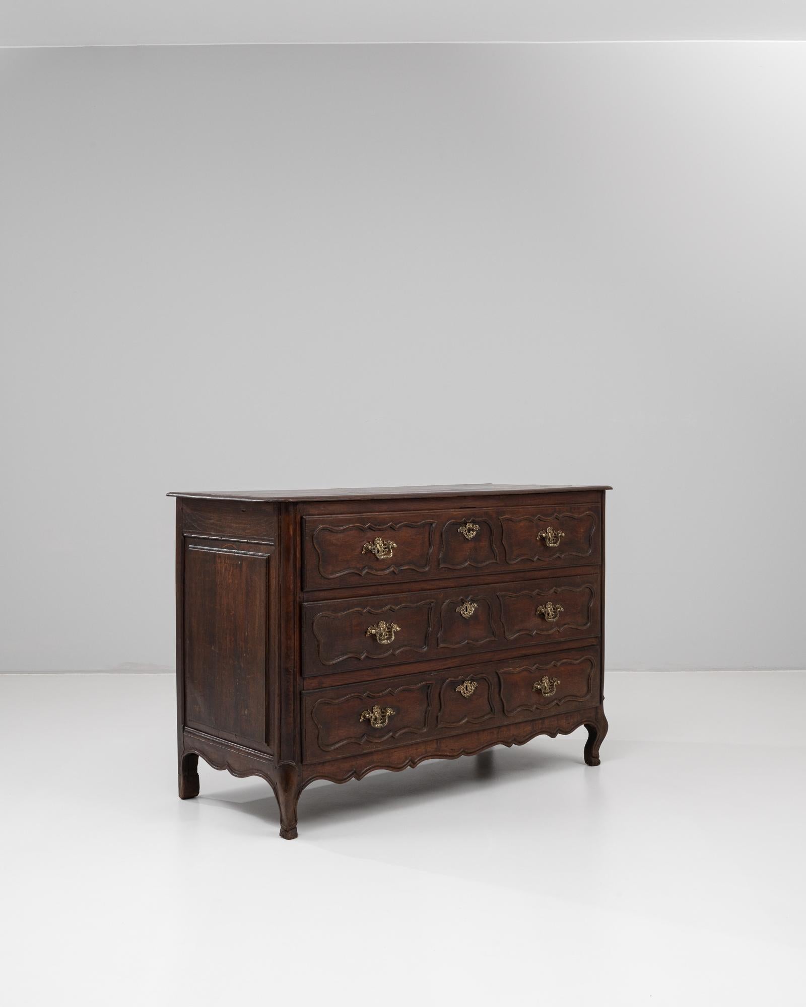 Wood 19th Century French Chest Of Drawers in Original Patina For Sale