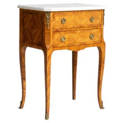 19th Century French Chest of Drawers with Marble Top in Wood
