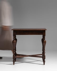 19th Century French Chestnut Brown Eclectic Oak Table in Original Patina