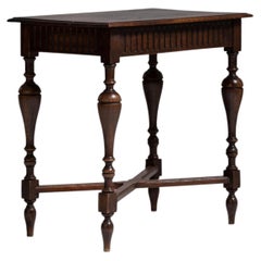 19th Century French Chestnut Brown Eclectic Oak Table in Original Patina