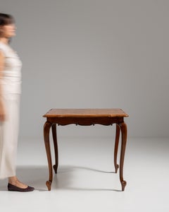 19th Century French Chestnut Brown Louis XV Oak Side Table
