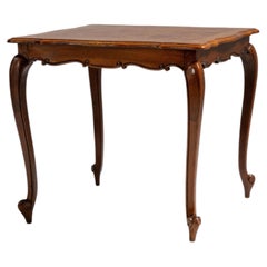 19th Century French Chestnut Brown Louis XV Oak Side Table