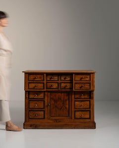 19th Century French Chestnut Brown Multi-Drawer Cabinet