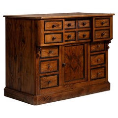 19th Century French Chestnut Brown Multi-Drawer Cabinet