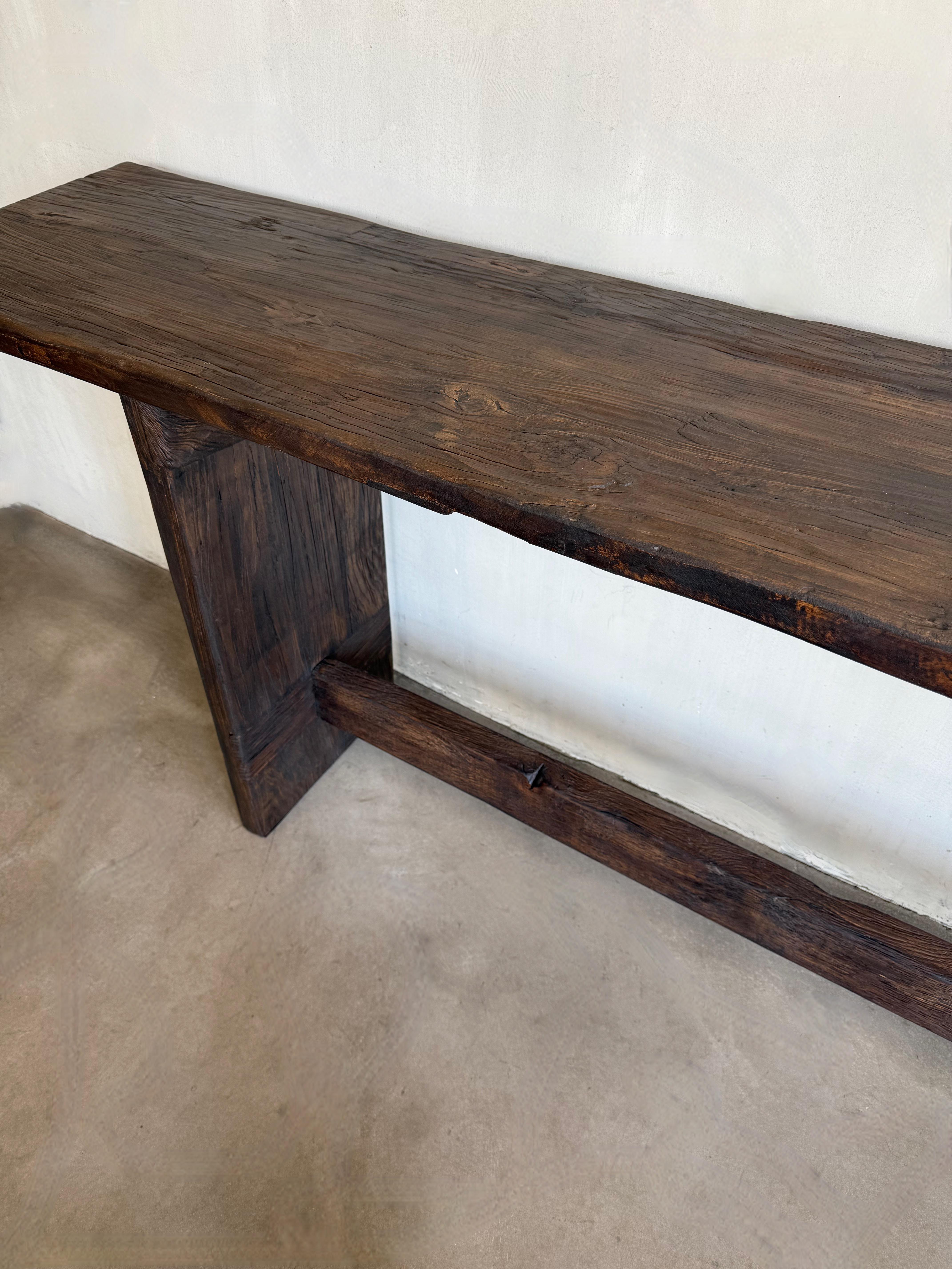 19th Century French Chestnut Console Table In Good Condition For Sale In Nijlen, BE