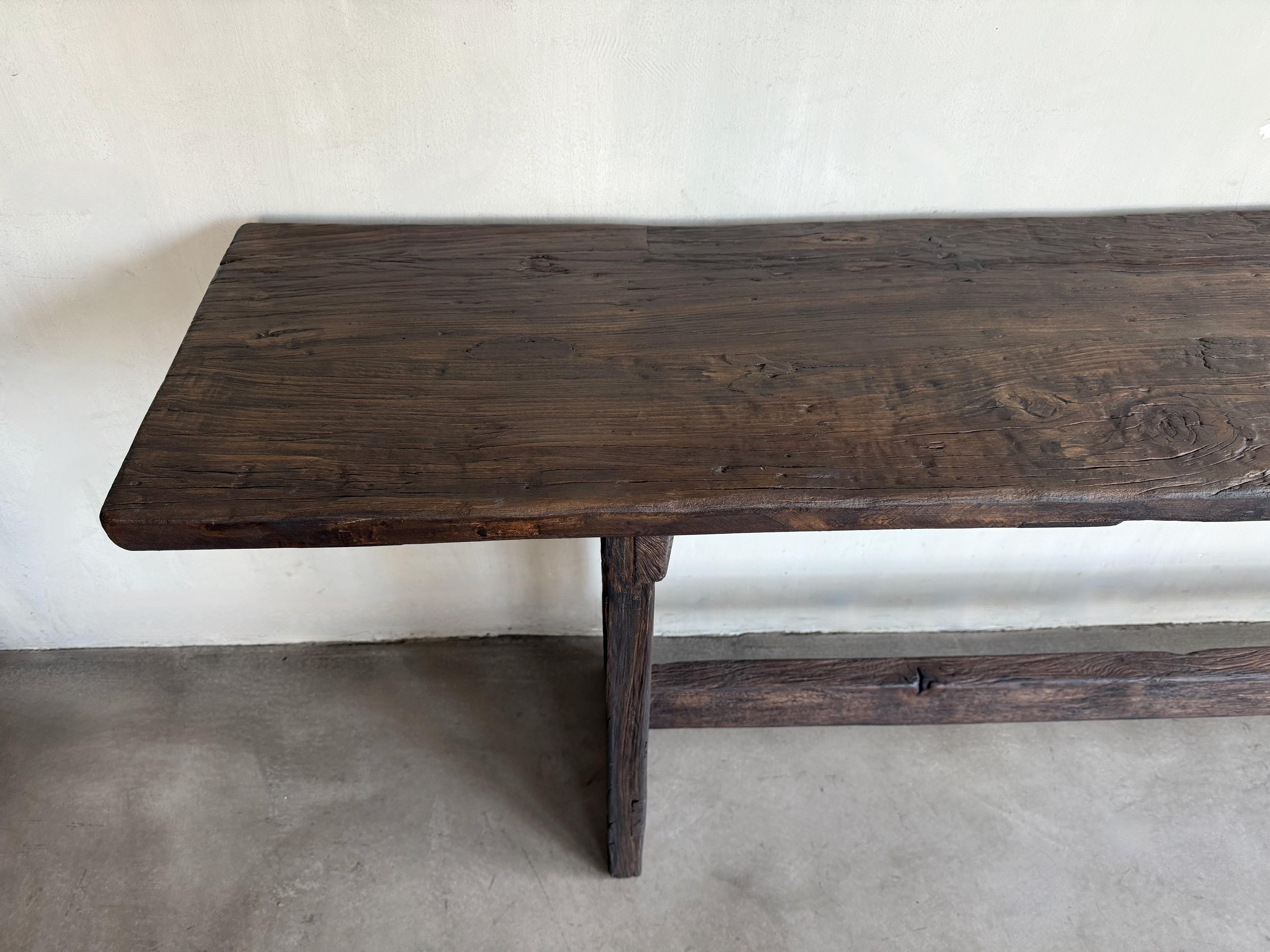 19th Century French Chestnut Console Table For Sale 1