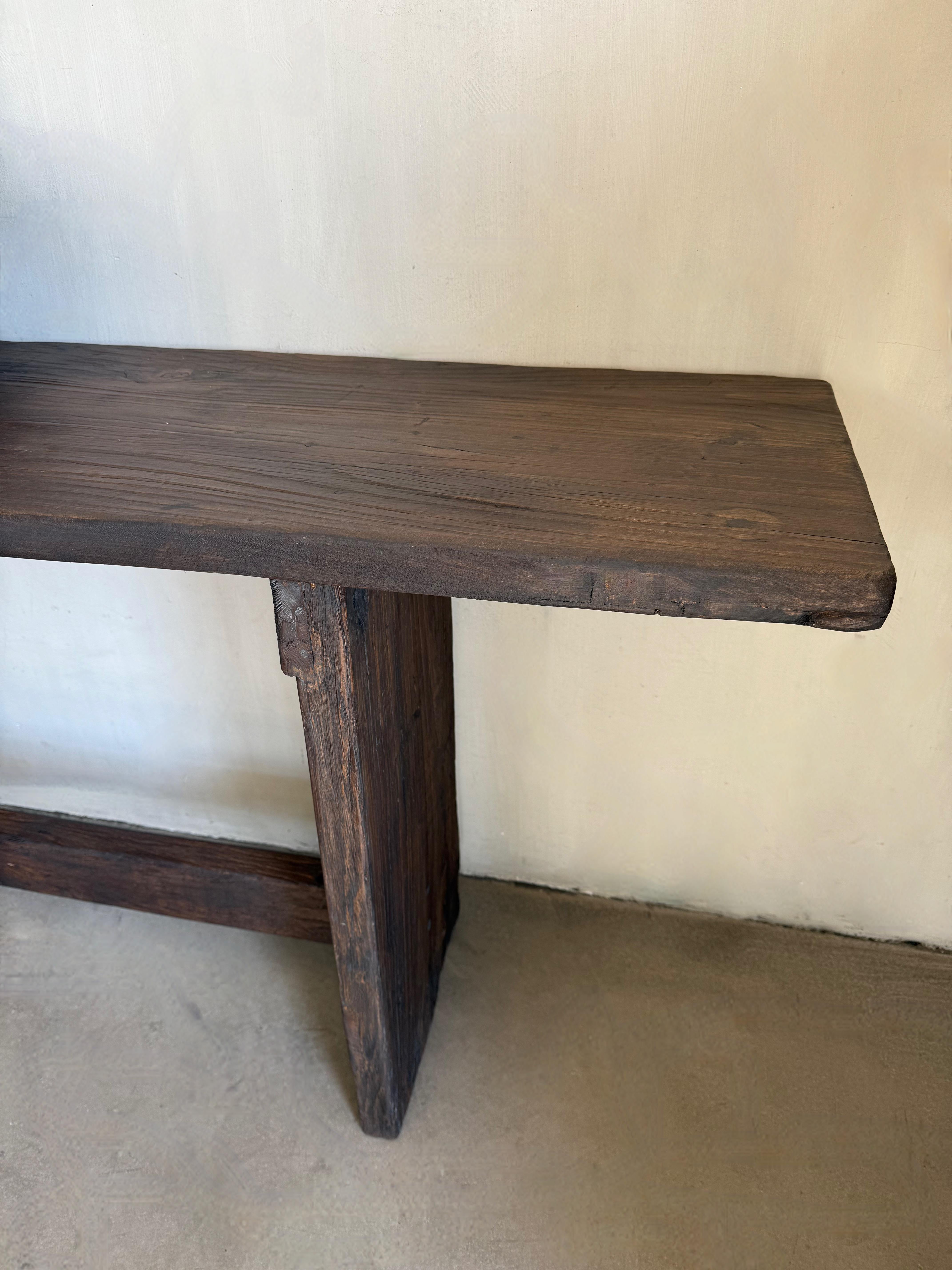 19th Century French Chestnut Console Table For Sale 2