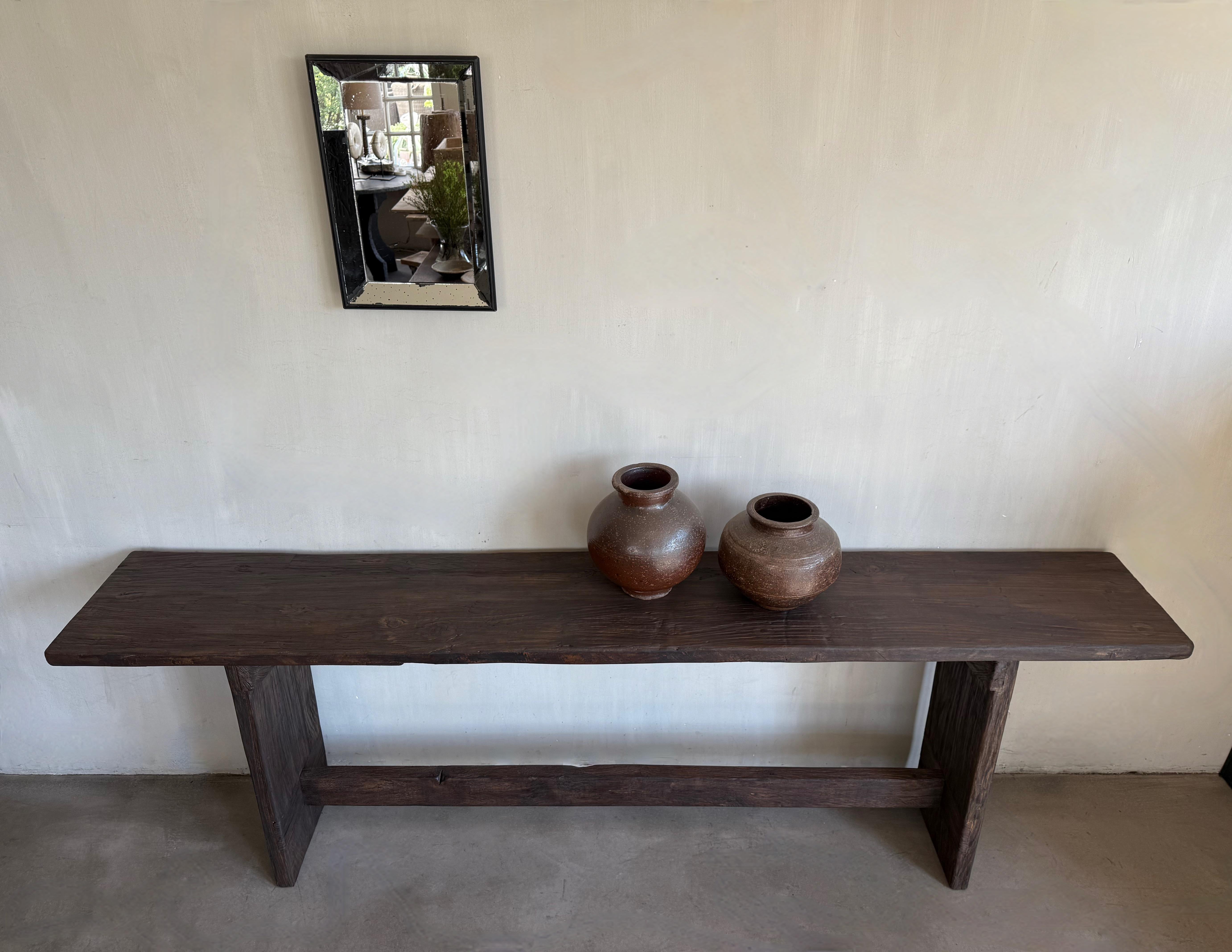19th Century French Chestnut Console Table For Sale 3