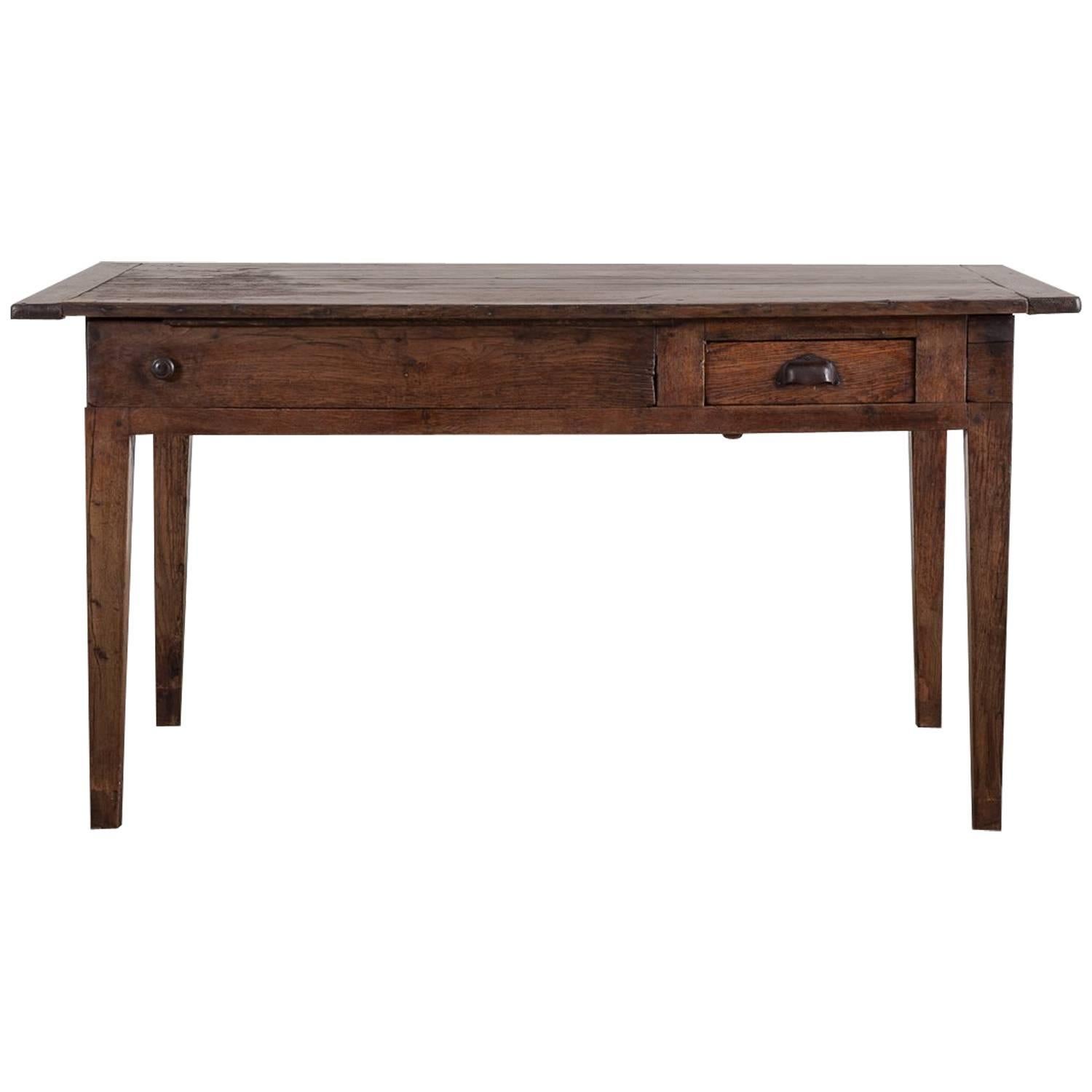 19th Century French Chestnut Table For Sale