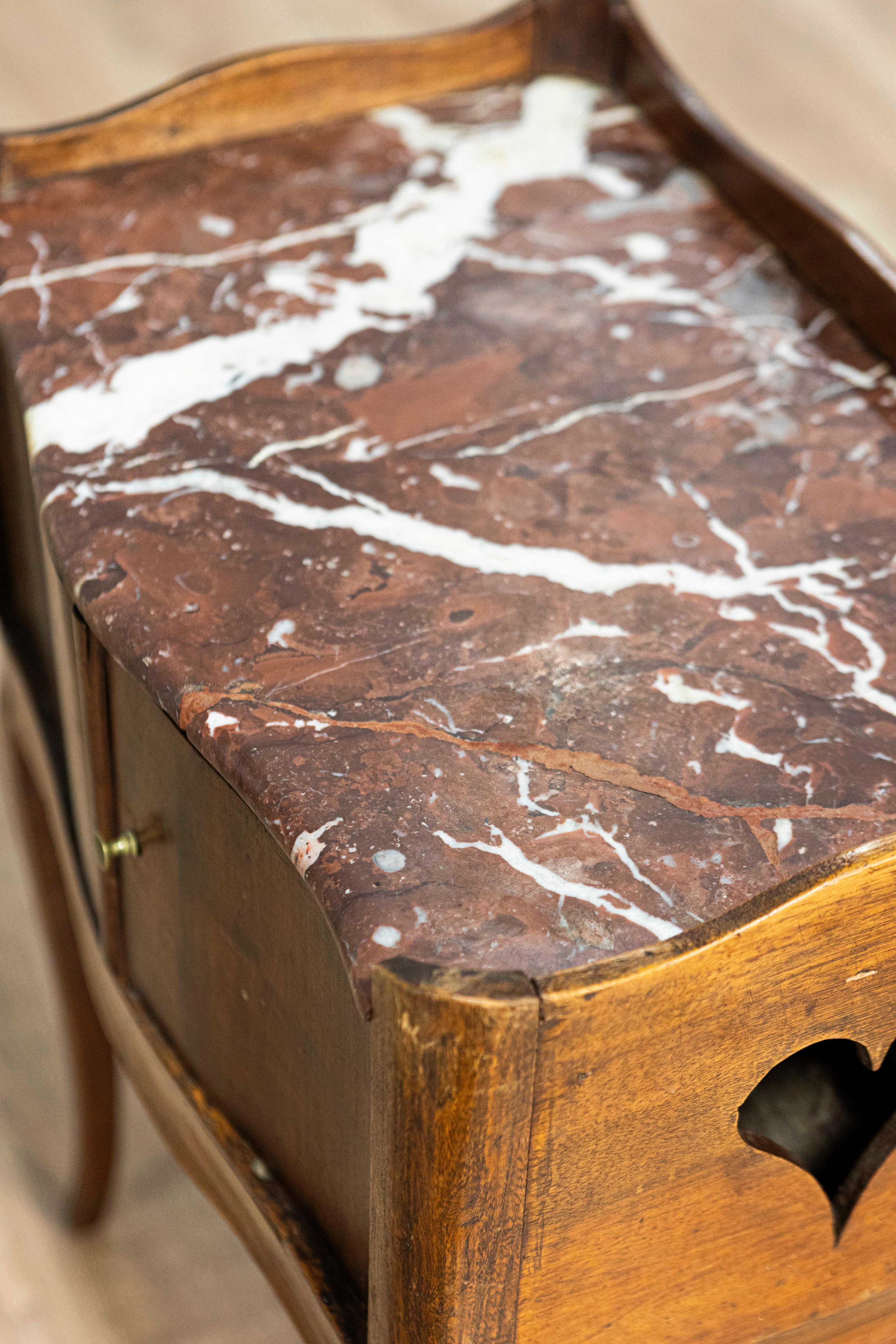 Mesa Chevet francesa del siglo XIX Mármol en venta