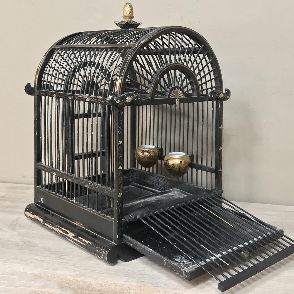 19th Century French Chinoiserie Bird Cage 1