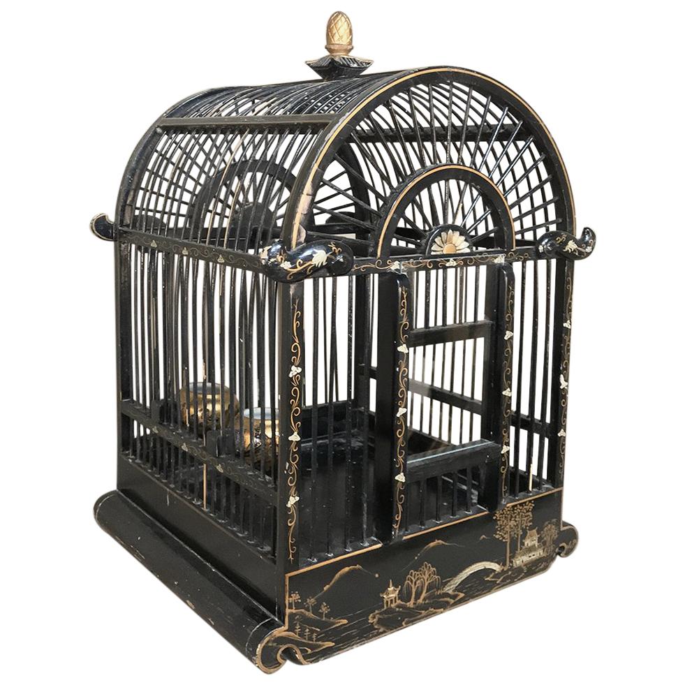 19th Century French Chinoiserie Bird Cage