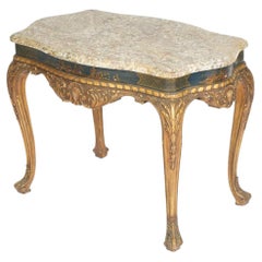 19th Century French Chinoiserie Center Table with Marble Top