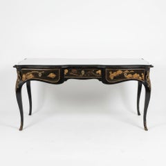 Französischer „Bureau Plat“ im Chinoiserie-Stil von Ludwig XV. aus dem 19. Jahrhundert