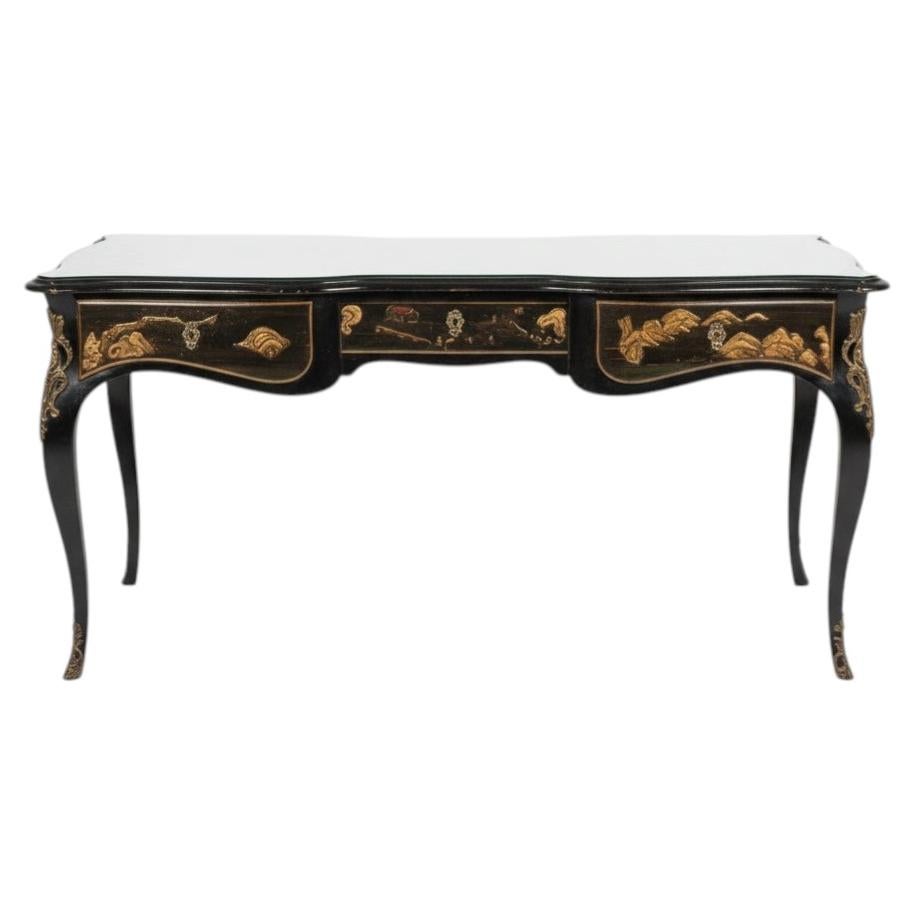 19th Century French Chinoiserie Louis XV Style Bureau Plat