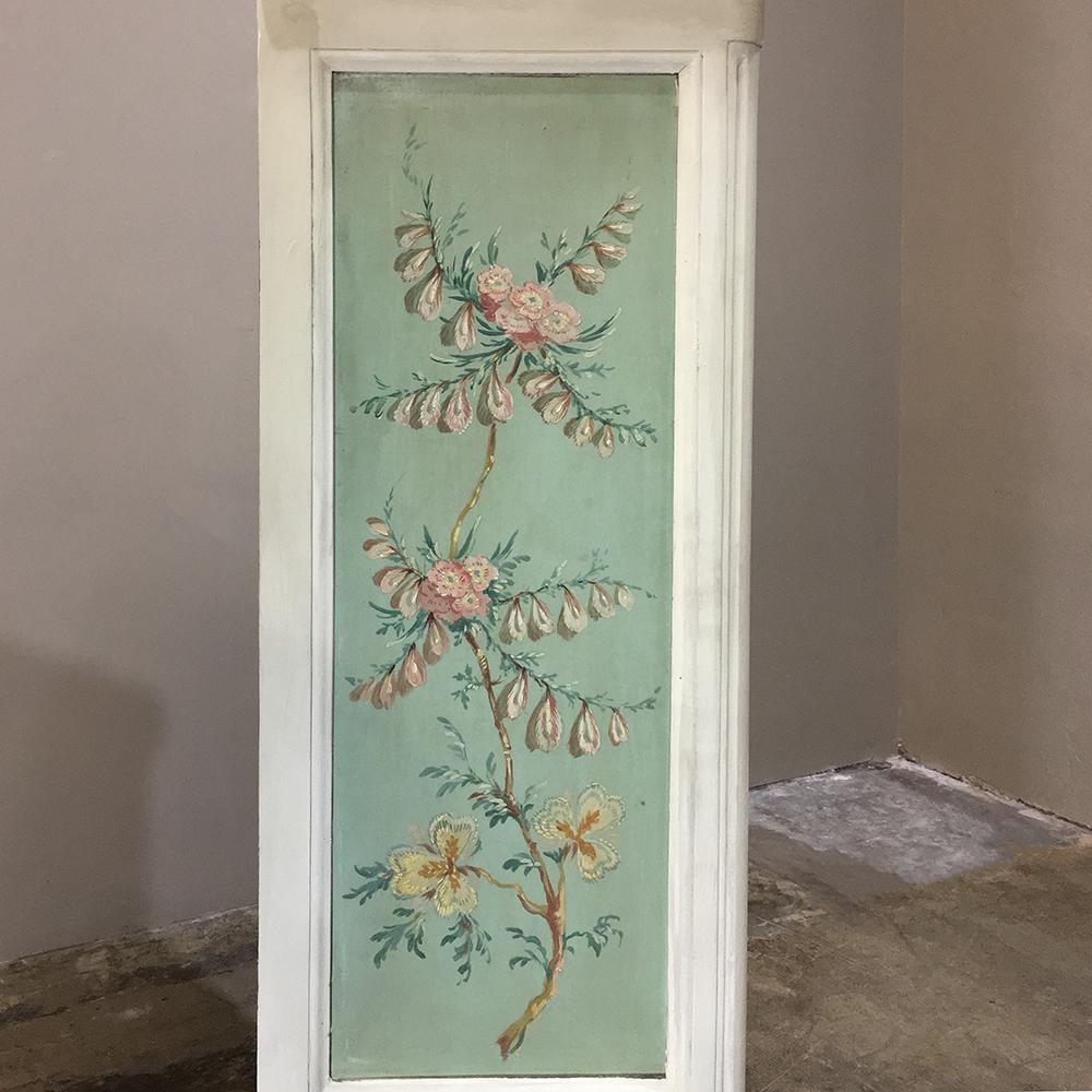 19th Century French Chinoiserie Painted Armoire or Cabinet with Faux Marble Top 8