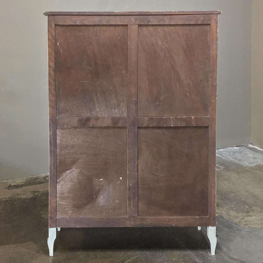 19th Century French Chinoiserie Painted Armoire or Cabinet with Faux Marble Top 10