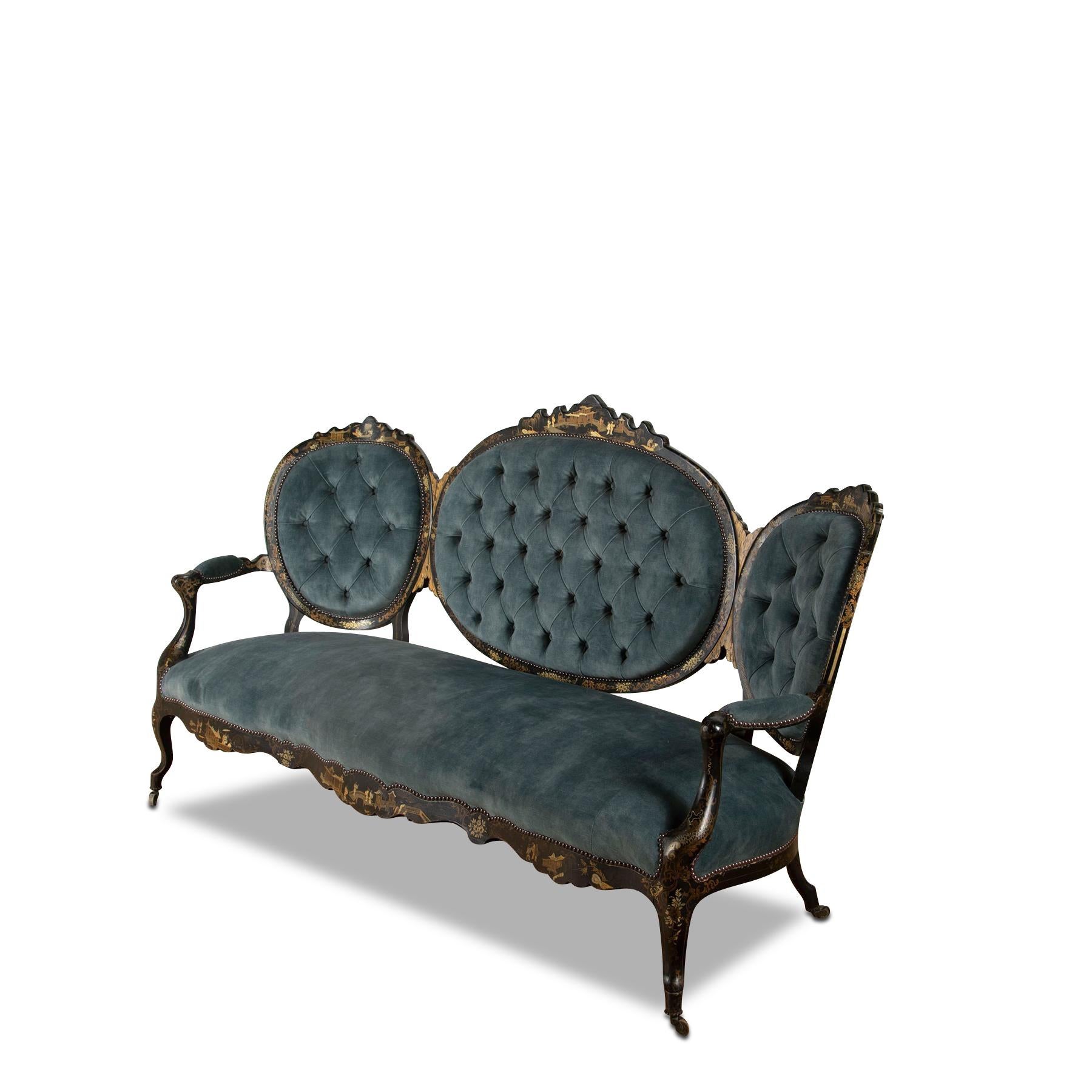 19th Century French Chinoiserie Sofa 1